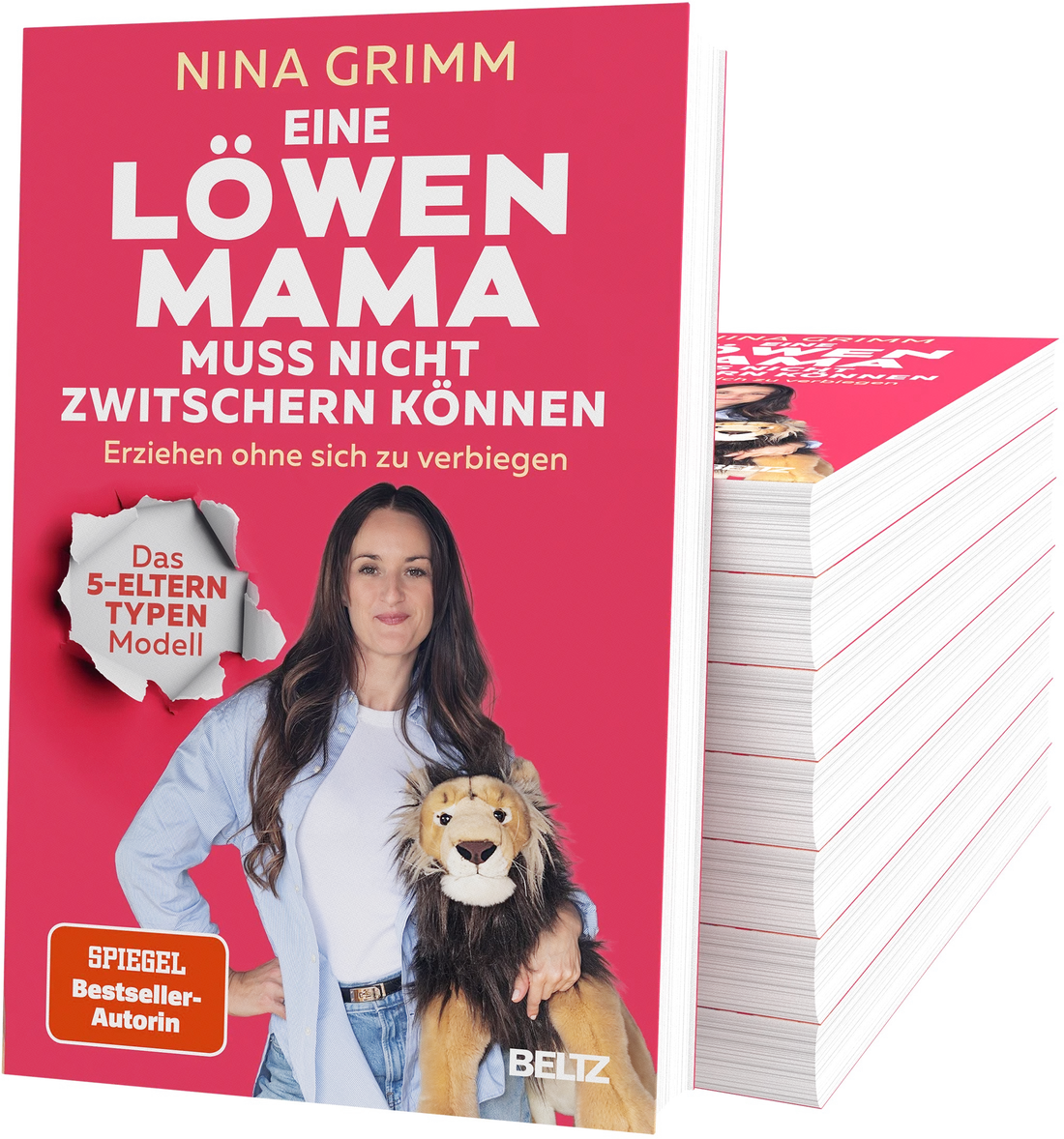 Buchcover: Eine Löwenmama muss nicht zwitschern können – Erziehen ohne sich zu verbiegen, von Nina Grimm